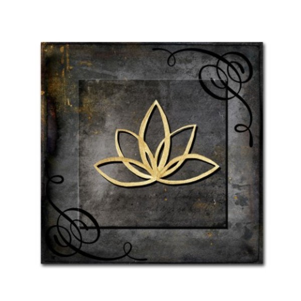 Trademark Fine Art LightBoxJournal 'Grunge Gold Crown Lotus' Canvas Art, 18x18 ALI10452-C1818GG